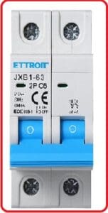 Interruttore magnetotermico automatico 1P+N 25A 220V Salvavita 1 Moduli DIN  Ettroit JX30-32-1P+N-25A