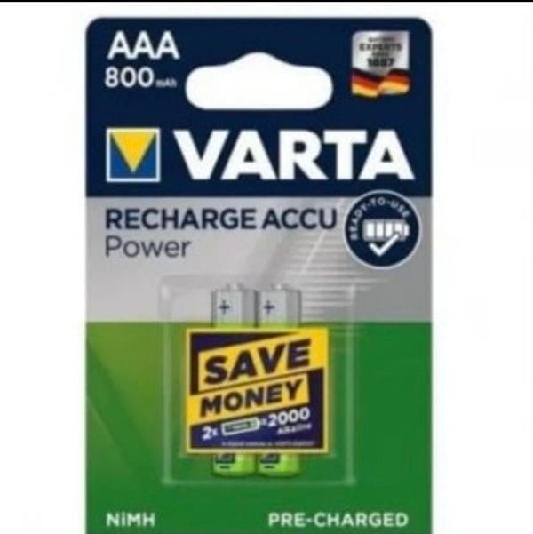 Varta ricaricabile aaa 2 batterie